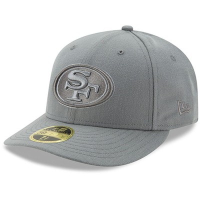 Men's San Francisco 49ers New Era Storm Gray League Basic Low Profile 59FIFTY Structured Hat 2533805